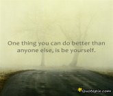 One Thing You Can Do Better Than