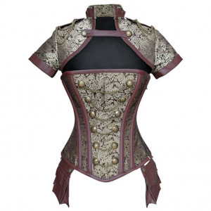 and Brown Steampunk Corset Outfit - #Gold #Brown #Steampunk #Corset ...