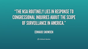 The NSA routinely lies in response to congressional inquiries about ...