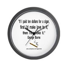 George Burns Cigar Quote 2 Wall Clock for