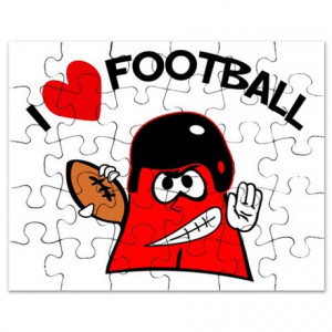 Comical Quotes Gifts > Comical Quotes Toys > I Love Football Puzzle