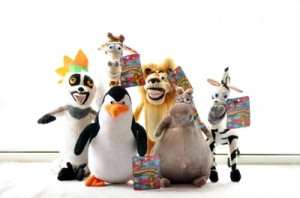 Madagascar giraffe plush toy doll penguin hippo lion zebra lemur lion
