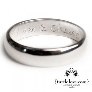 Turtle Love now has special wedding ring engraving, engagement rings ...
