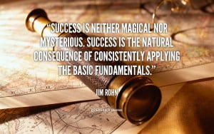 Success is neither magical nor mysterious. Success is the natural ...