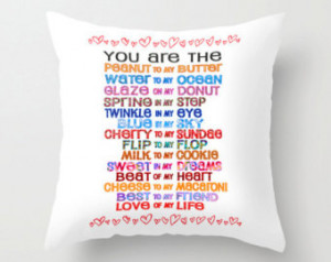 You Are the Peanut to my Butter , Pillow Cover, Decor, Home Decor ...