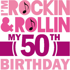 designer.inktastic.com50th Birthday Rock N Roll Girl