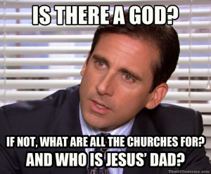 Michael Scott religious God Jesus meme The Office