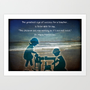 Maria Montessori Quote {children on the beach}