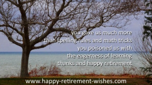 retirement poems for teacher