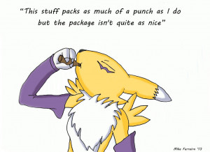 Renamon's Energy drink Quote. by MikeFerreira