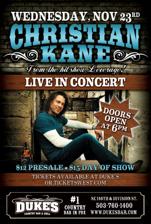 CONTEST: Win A Pair Of Tickets To See Christian Kane LIVE In Concert