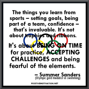 learn from sports – setting goals, being part of a team, confidence ...
