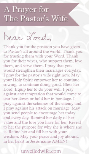 Pastors Wife Poems Prayer