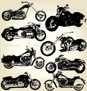 Motorcycle Silhouettes Vector