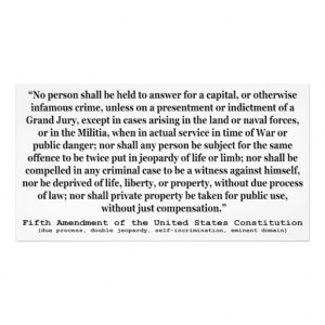 Fifth Amendment to the United States Constitution Art Photo