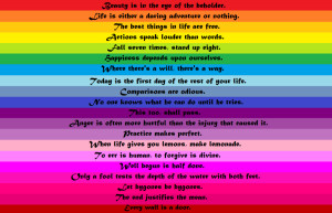 Rainbow Quotes Lucky Star Strips