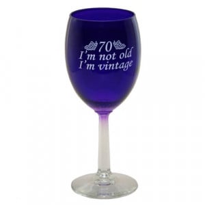 70 - I'm Vintage - Wine Glass - Funny 70th Birthday Gift - Made in USA
