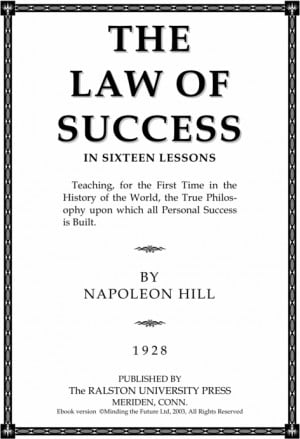 Pay for The Law Of Success In 16 Lessons By Napoleon Hill
