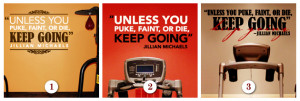 ... , faint, or die, keep going. Jillian Michaels vinyl wall quote decal