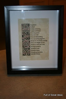 Framed quotes.