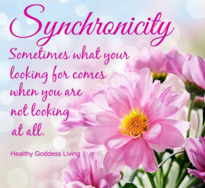Synchronicity - Sometimes what you're looking for comes when you're ...