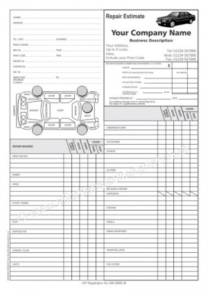 Auto Repair Forms Template