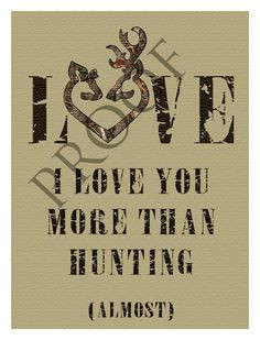 Humorous Hunting Browning Heart Valentine's Day Wedding Engagement ...