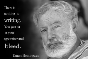 Ernest-Hemingway quote about writing.