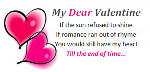 my dear valentine’s day poem