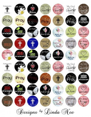 CHRISTian Quotes and Sayings- (1 Inch round) Digital Collage Sheet BUY ...