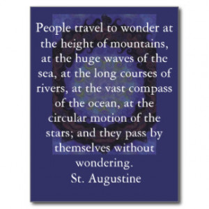 Insightful Quote by St. Augustine Postcards