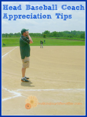 Head Baseball Coach Appreciation Ideas That Require No Donation: