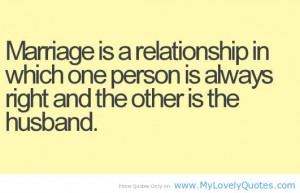 Funny Marriage Husband Quote