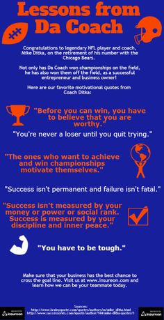 Our favorite inspirational quotes from famous Chicago Bears' Coach and ...