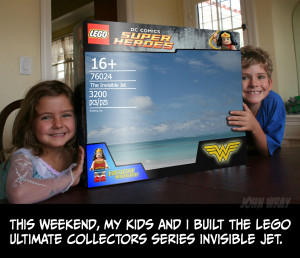 Dad Pulls The Ultimate Dad Joke, Builds a Lego Invisible Jet