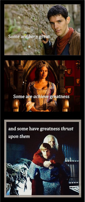 Greatness thrust upon them... Old Merlin.