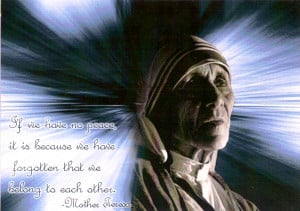 Peace Quote by Mother Teresa Papel de Parede Imagem