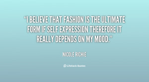 believe that fashion is the ultimate form if self expression ...