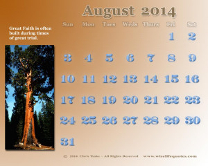This Months' WiseLifeQuotes.com Free GiftCalendar