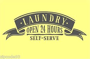 Laundry-24-HR-self-serve-Vinyl-lettering-decal-wall-words-quotes-art ...