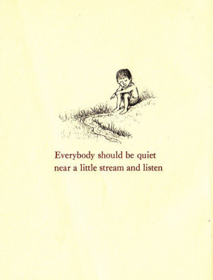 ... should be quiet near a little stream and listen quote meme Imgur