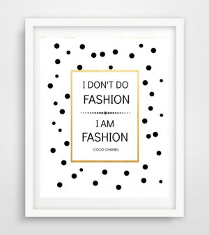Art Digital Print, Poster, Coco Chanel Quote, Typography, Motivational ...