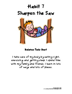 Habit 7 Sharpen the Saw http://thirdgradebookworm.blogspot.com/2011_06 ...