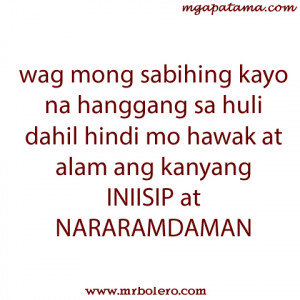 Patama tagalog quotes – INIISIP at NARARAMDAMAN