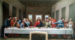 Leonardo Da Vinci, Last Supper with four groups of apostles