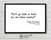 Printable Wall Art Print - Minimali st Shakespeare Love Quote Print ...