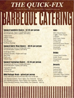 Catering Menu Templates