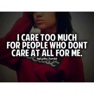 care too much