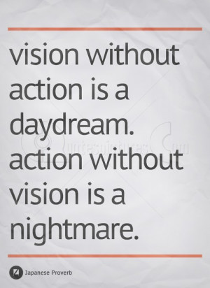 Vision Without Action is a Day Dream – Action Quote
