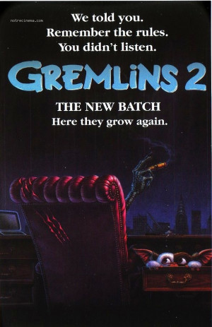 Les jaquettes de Gremlins 2, la nouvelle génération sont au format ...